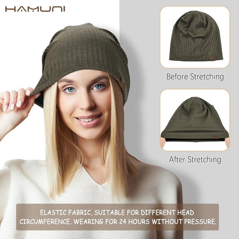 HAMUNI Slouchy Beanie for Men Women Soft Lightweight Running Beanie Hat Chemo Cap Skull Cap - Image 4
